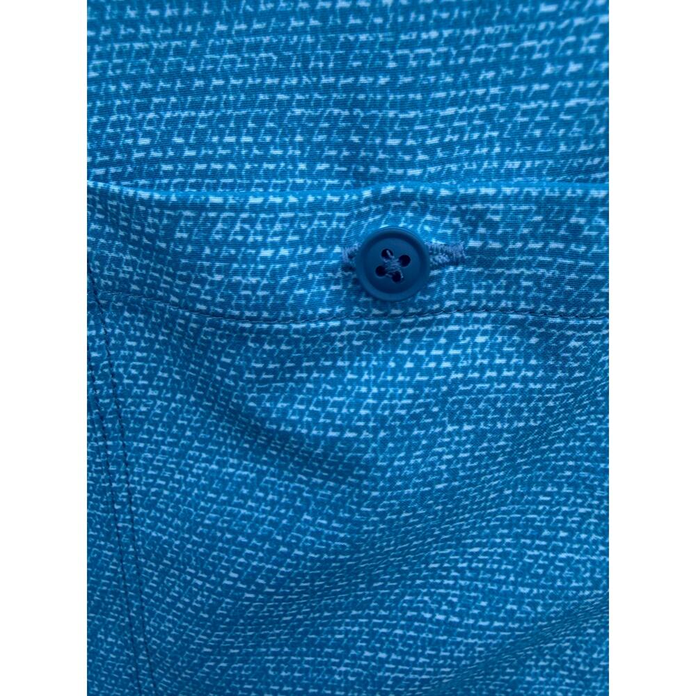 KÜHL Men’s Large Short Sleeve Button Front Shirt Blue Performance Outdoor Casual - Picture 4 of 6